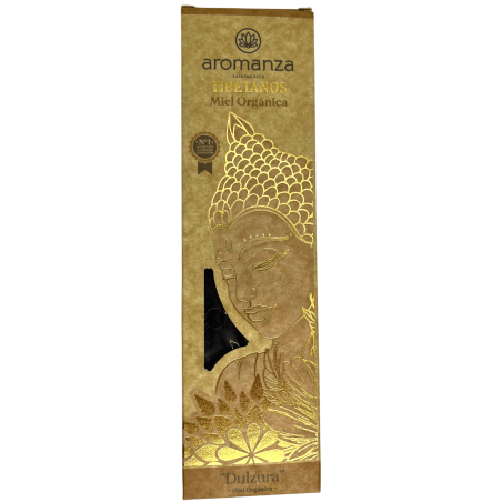 Incenso Tibetano Orgânico Mel Doçura Incenso Aromanza Argentina - Queimador de incenso artesanal 8 varas extra grossas