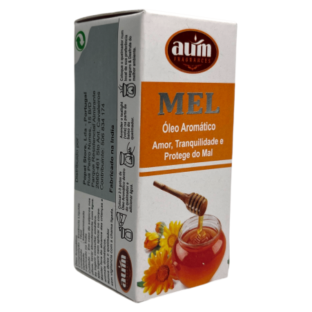 Óleo Fragrância de Mel AUM FRAGRANCES Amor, Paz e Proteção do Mal 10ml.
