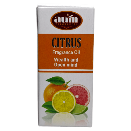 Óleo de Fragrância Cítrica AUM FRAGRANCES Riqueza e Mente Aberta 10ml.