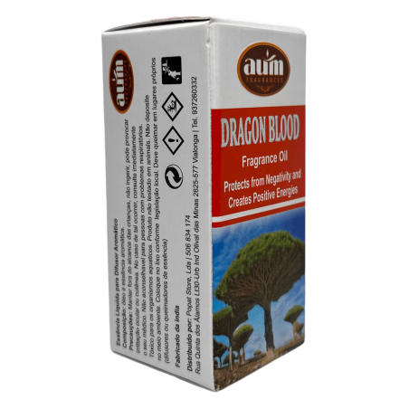 Óleo Fragrância Sangue de Dragão AUM FRAGRANCES Protege das forças do mal e da negatividade 10ml.