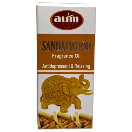 Ulei parfumat de lemn de santal AUM FRAGRANCES Antidepresiv și relaxant 10ml.