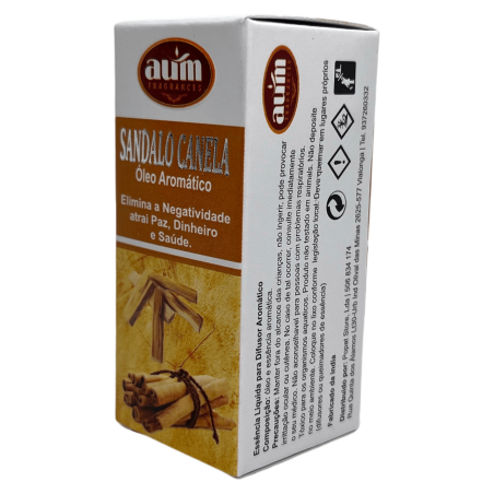 Olio profumato di legno di sandalo e cannella AUM FRAGRANCES elimina la negatività, attira la pace, attira il denaro e attira la