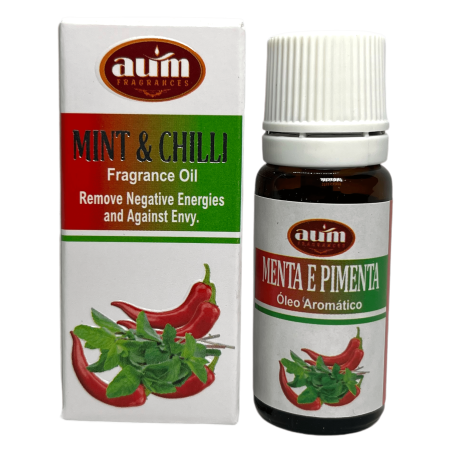 AUM FRAGRANCES Ulei parfumat de mentă și piper Îndepărtează energiile negative și împotriva invidiei 10ml.