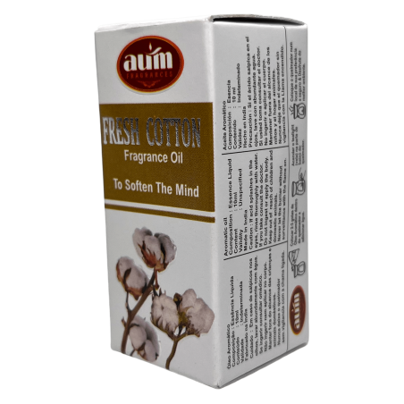 Oli de Fragància Cotó AUM FRAGRANCES Per suavitzar la ment 10ml.
