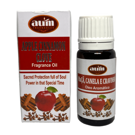 Huile parfumée Pomme, Cannelle et Clou de girofle AUM FRAGRANCES Protection Divine pleine d’énergie spirituelle 10ml.