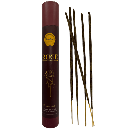 Incienso Rosas Pure Soul AUM Fragrances Rose - Incienso artesanal indio de alta calidad - 25gr.