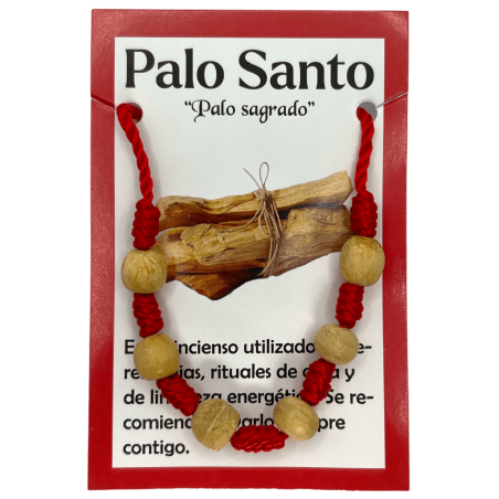 7 knops armband med Palo Santo 6 bollar - HOSTENATURA Rening och skydd