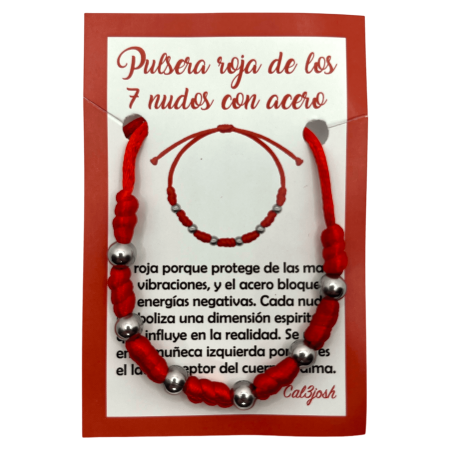 Bracciale in Acciaio 7 Nodi - HOSTENATURA Protegge dalle cattive vibrazioni e blocca le energie negative