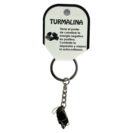 Chaveiro Esotérico Turmalina Negra - HOSTENATURA - Contra energias ruins e convertendo energias ruins em positivas