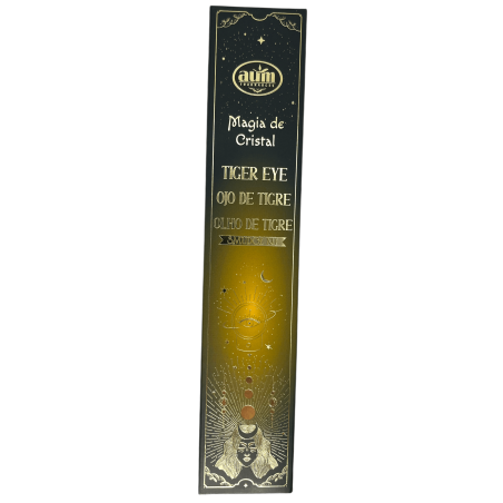 Tiger's Eye Magic Crystal Incense Aum Fragrances - Incense with Tiger's Eye Crystal Box - 20gr.