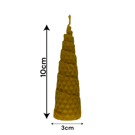 Spiral Honigkerze Natürliches Bienenwachs - 10x3cm