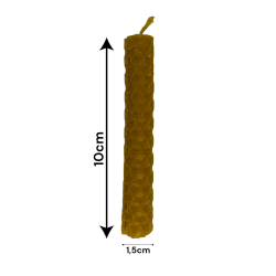 Espelma de Mel Cera d'Abella Natural - 10x1cm - 15gr.