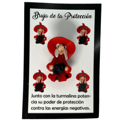 Bruxa de proteção com turmalina - Amuleto...