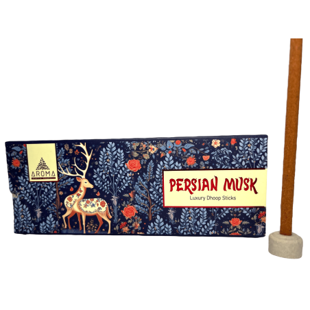 Encens Dhoop Musc Persan AROMA Parfums Musc Persan Bâtonnets de Luxe Dhoop - Encens Tibétain 15 barres en boîte cadeau
