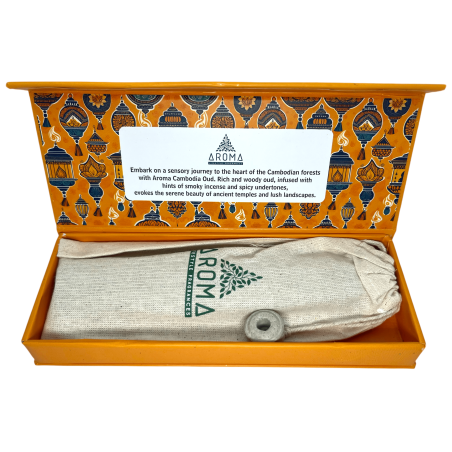 Encens Dhoop OUD AROMA Fragrances Cambodia Oud Luxury Dhoop Sticks - Encens Tibétain 15 barres en boîte cadeau