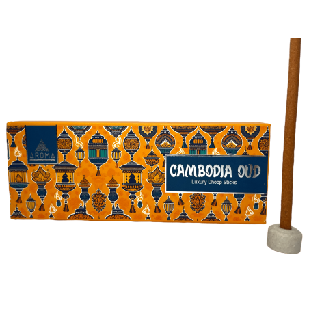 Dhoop Rökelse OUD AROMA Dofter Kambodja Oud Lyxiga Dhoop Sticks - Tibetansk Rökelse 15 pinnar i presentförpackning