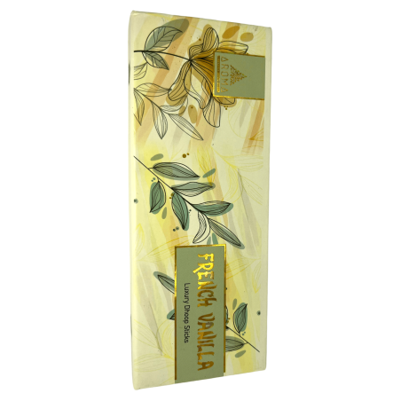 Tămâie Vanilie Dhoop AROMA Parfumuri French Vanilla Luxury Dhoop Sticks - Tămâie tibetană 15 bețe în cutie cadou