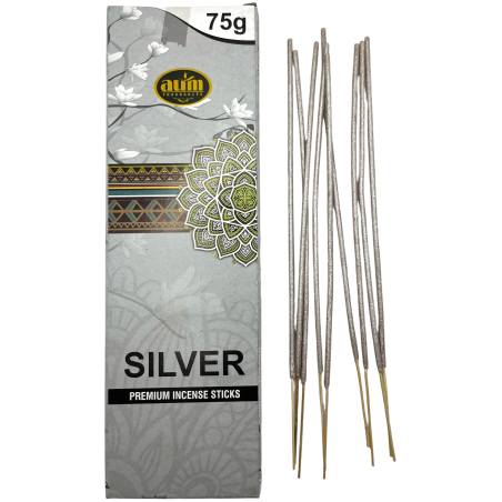Incienso Premium Plata AUM Fragrances SILVER Premium Incense Sticks 75gr.