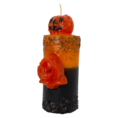 Candela Speciale Halloween Spaventa gli Spiriti HOSTENATURA - Include Preghiera
