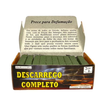 Defumador Espiritual Descarregament Complet Natura Espiritual - Fet al Brasil - 20 tauletes - Descàrrega Total