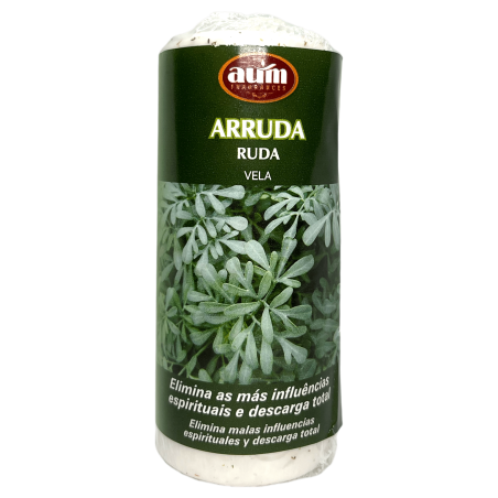 Ruda AUM フレグランス キャンドル 12x4.8cm - 悪いスピリチュアルな影響と完全な排出を排除します。