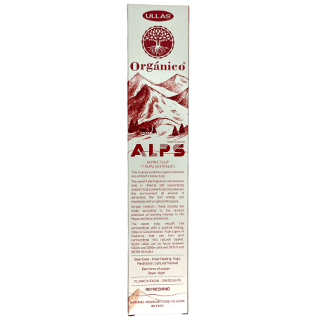 Incienso Ullas Alps Tulipán Alpino - Fet a Mà - Fet a Índia - 100% Natural - ULLAS Alps Incienso Orgànic