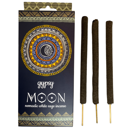 Encens Gitan Luna Sauge Blanche Banjara Gipsy Moon Nomadic - 6 sticks extra épais