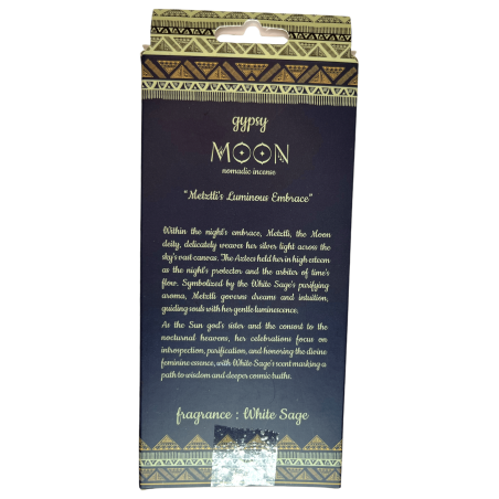 Encens Gitan Luna Sauge Blanche Banjara Gipsy Moon Nomadic - 6 sticks extra épais