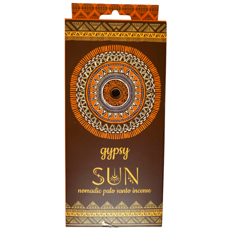 Encens Gitan Sol Palo Santo Banjara Gipsy Sun Nomadic - 6 bâtonnets extra épais