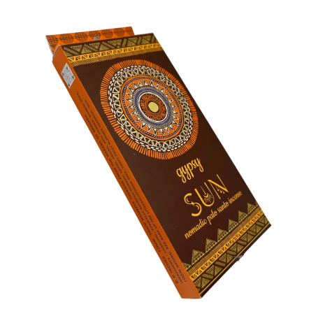 Encens Gitan Sol Palo Santo Banjara Gipsy Sun Nomadic - 6 bâtonnets extra épais