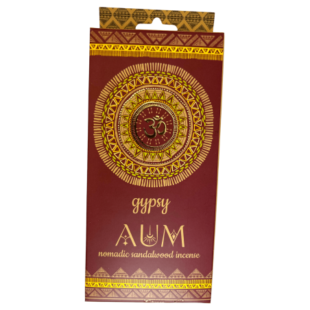 Incienso Gitano AUM Sándalo Banjara Gipsy Aum Nomadic - 6 varillas extra gruesas