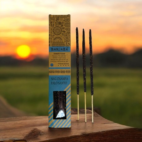 Banjara Palo Santo Nag Champa Harmony Fusion Incenso Premium - 8 bastoncini fatti a mano