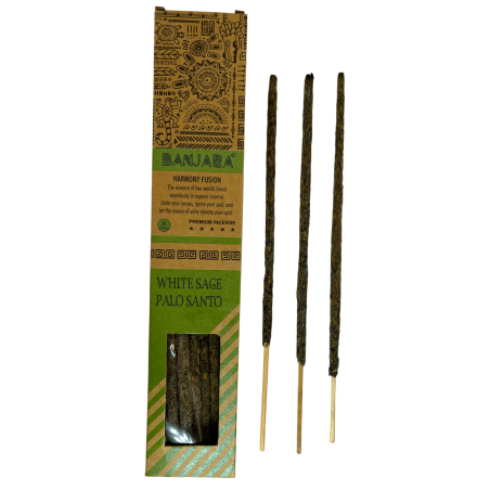 バンジャラ インセンス パロサント ホワイトセージ ハーモニー フュージョン プレミアム インセンス クラフトスティック8本