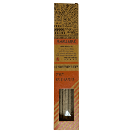 Banjara Palo Santo Räucherstäbchen Copal Harmony Fusion Räucherstäbchen Premium - 8 Bastelstäbchen