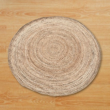 Large Soft Jute Round Rug 150cm - Handmade in India