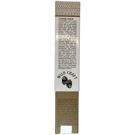 Cedar Incense and Sage Golden Vijayshree Wild Craft Cedar Sage High quality craft rods - 30 grams.