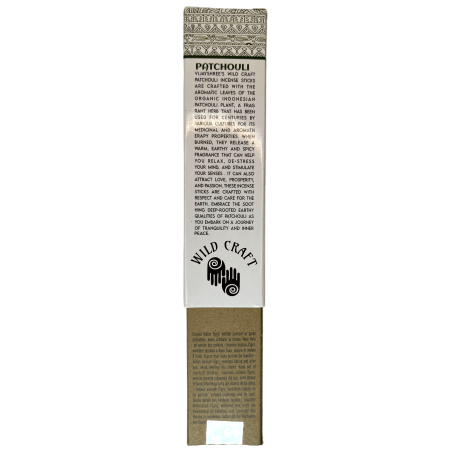 Encens Patchouli Doré Vijayshree Wild Craft Patchouli Bâtonnets faits à la main de haute qualité - 30 grammes.