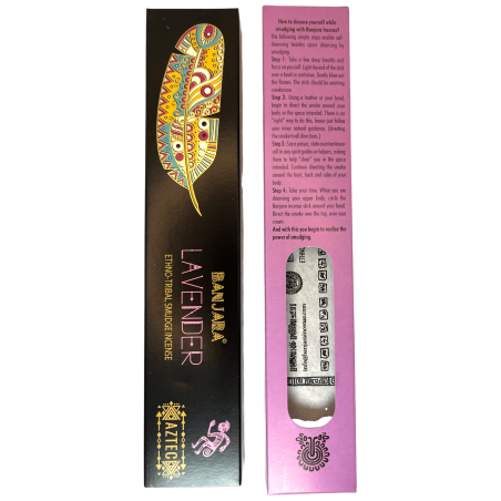 Encens Aztèque Ethnie Lavande Banjara - 1 Paquet de 15gr.