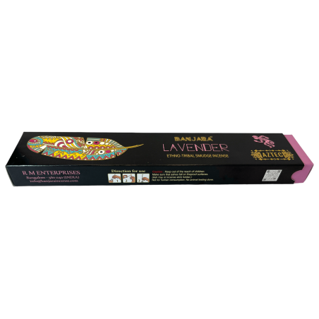 Incienso Etnico Lavanda Banjara Azteca - 1 Cajetilla de 15gr.