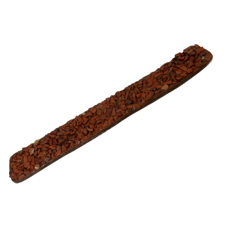 Porta-incenso Red Jasper Elemento Fogo Leão, Sagitário e Áries - Porta-incenso com minerais de jaspe vermelho