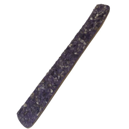 Amethyst Incense Holder Air Element Libra, Aquarius and Gemini - Incense Holder with Amethyst Minerals