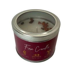 Roses Candle with Red Jasper Elements - 1 Soy...