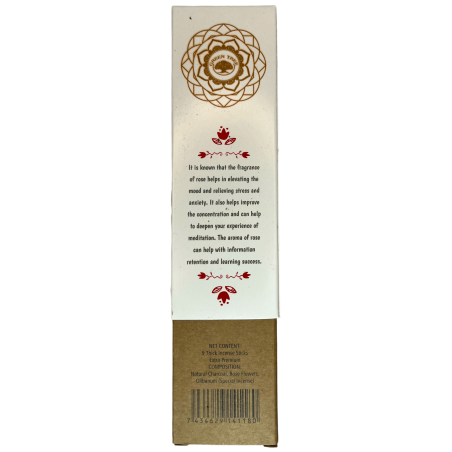 Arbre Vert Rose et Encens Botanique - 9 bâtonnets d’herbes artisanales épais