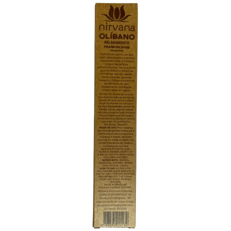 Encens Premium Nirvana Brésil Relaxation - 5 bâtonnets épais faits à la main