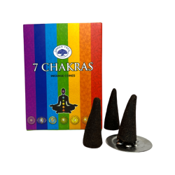 Cônes d’Encens 7 Chakras Arbre Vert - Boîte de...