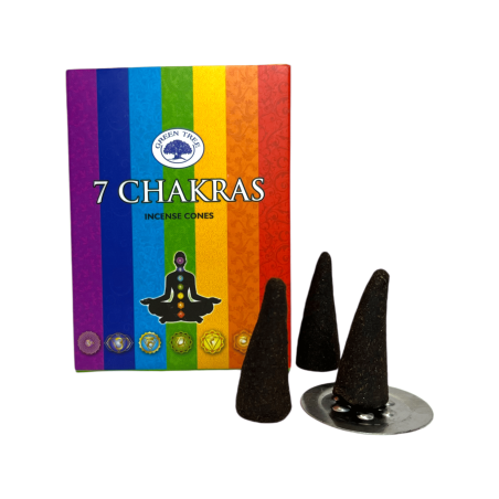 Incense Cones 7 Chakras Green Tree - Box of 10 incense cones