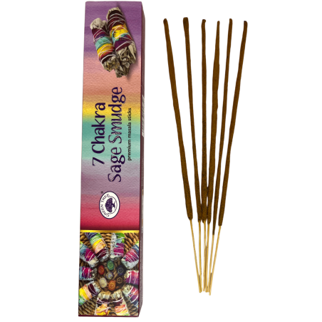 Tămâie Legată 7 Chakre Copac Verde - Premium Masala Sticks - 1 pachet de 15gr.