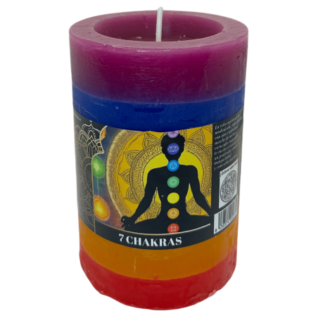 Vela de los 7 Chakras Velas y Aromas - 11x7x7cm