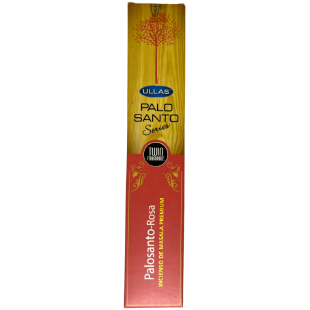 Palo Santo Räucherstäbchen und Rosen Ullas Palo Santo Serie - 1 Packung à 15gr - Premium Masala Räucherstäbchen Indien