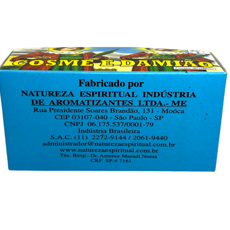 Defumador Espiritual Cosme i Damià Natura Espiritual Cosme e Damiao - Fet al Brasil - 20 tauletes
